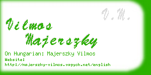 vilmos majerszky business card
